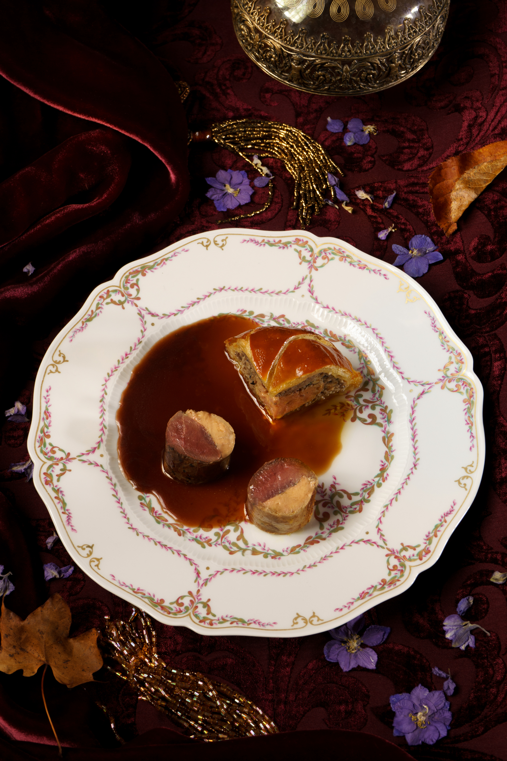 filet de colvert au foie gras et tourte